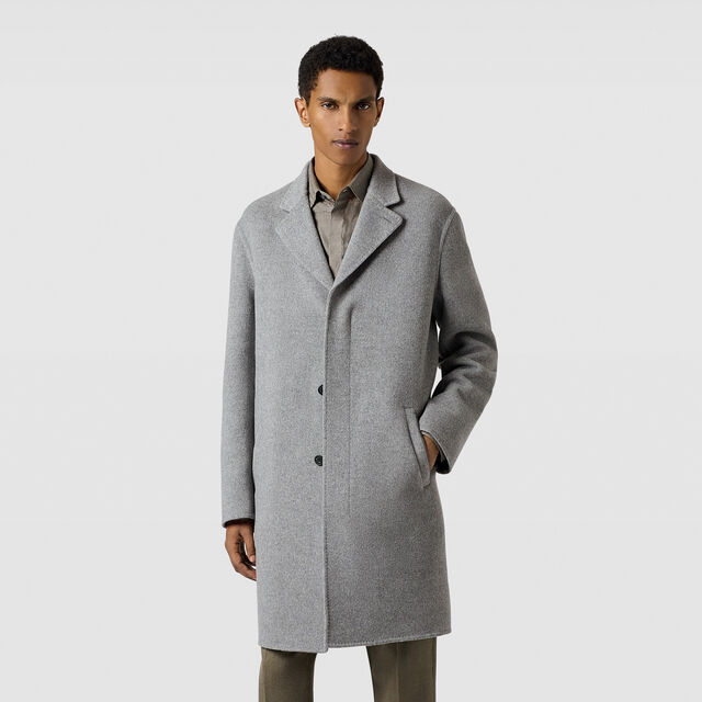 Double Face Coat, GREY/ INTERNAL GIANT SCRITTO, hi-res 2