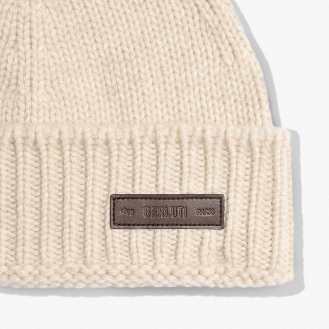 Cashmere Ribbed Beanie, ECRU, hi-res 2