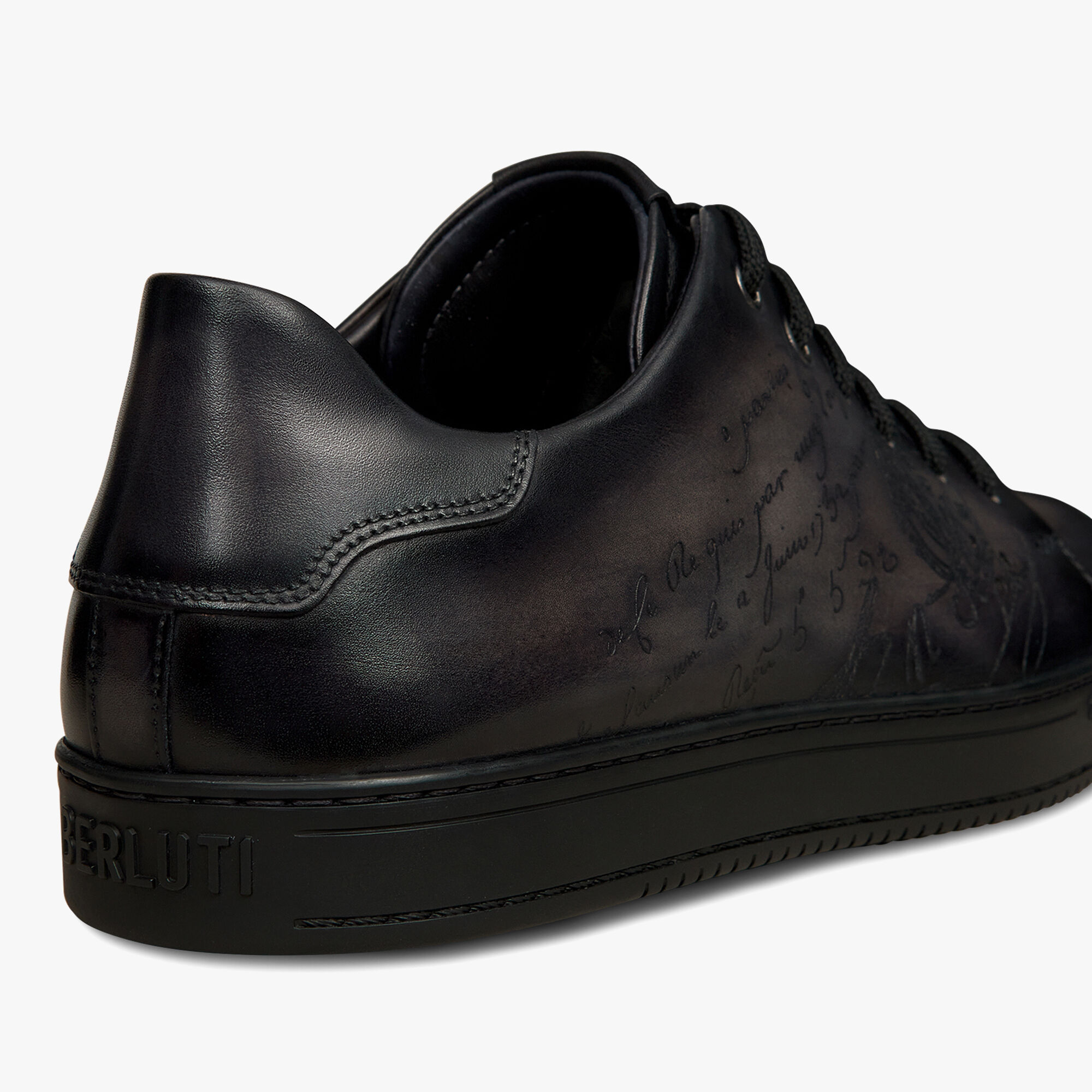 Playtime Scritto Leather Sneaker, NERO GRIGIO, hi-res 5