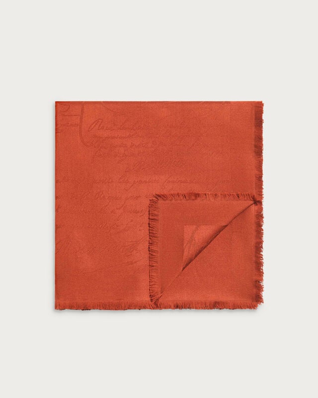 Scritto图纹围巾, Chestnut Brown, hi-res