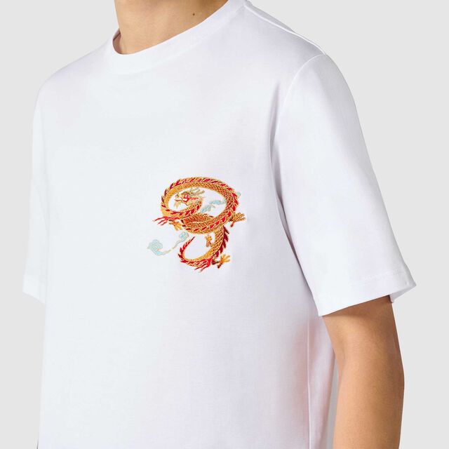 Embroided B Dragon T-Shirt, BLANC OPTIQUE, hi-res 3