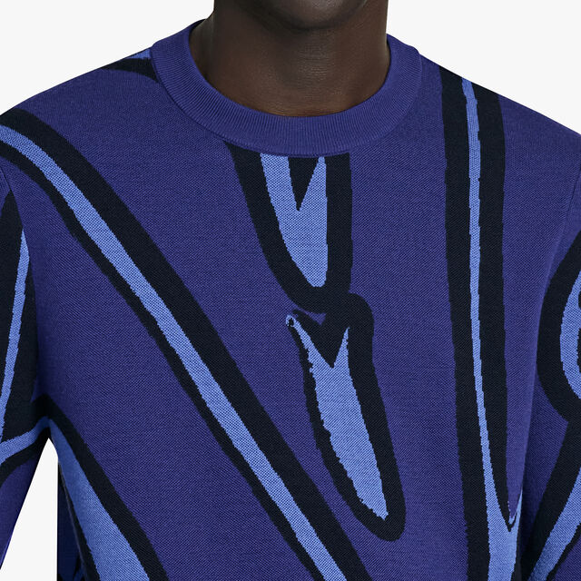 Jacquard Pique Giant Scritto Sweater
