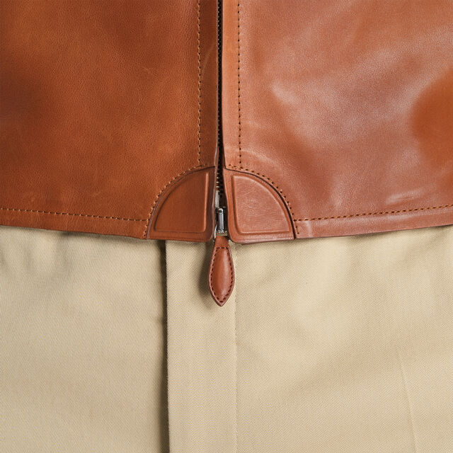 Patina Leather Blouson, COGNAC, hi-res 8