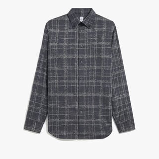 Chemise Alessandro en Coton Scritto, INDIGO SCRITTO CHECK, hi-res