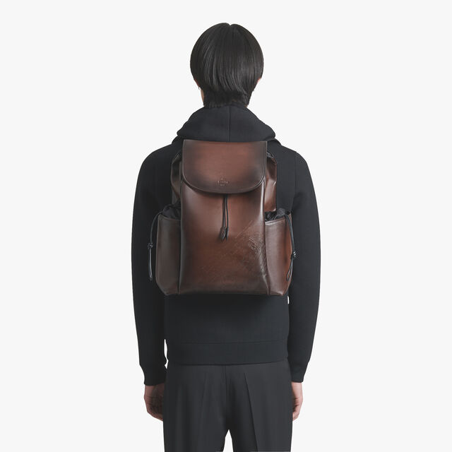 Hiker Scritto Swipe Leather Backpack, TDM INTENSO, hi-res 9