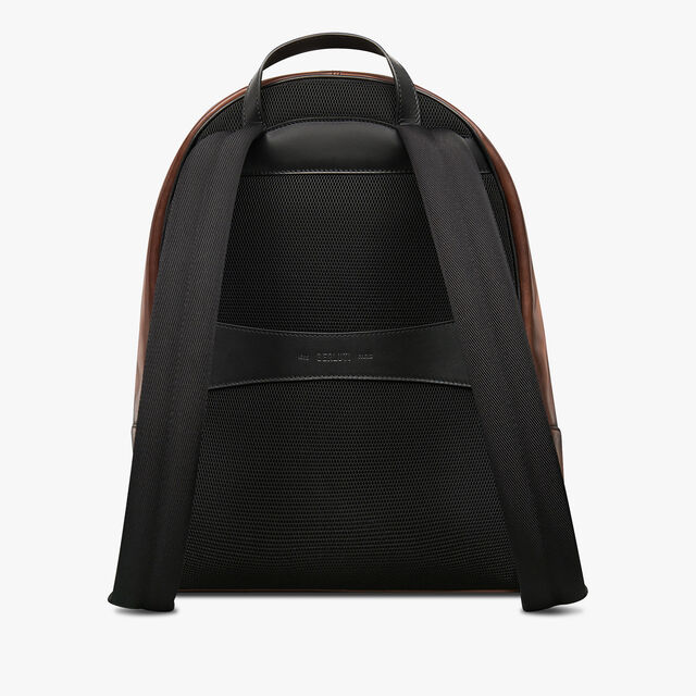 Time Off Scritto Leather Backpack, CACAO INTENSO, hi-res 3
