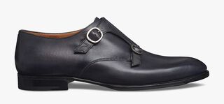 Classic New Genova Engraved Calf Leather Buckle Shoe, MEDIUM FLANEL, hi-res