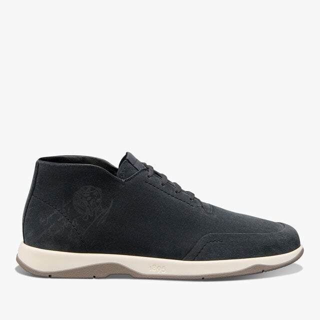 Echappee Scritto Suede Calf Derby, ASPHALT, hi-res 1