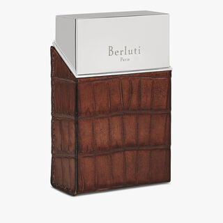 Alligator Leather Cigarette Case, BRUN, hi-res
