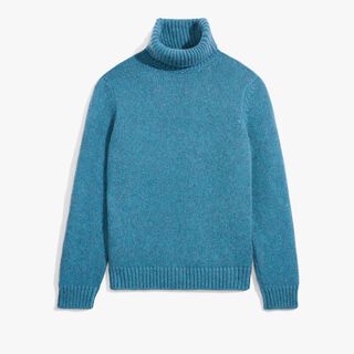 Andy Bar Cashmere Turtle Neck, GREYISH TURQUOISE, hi-res