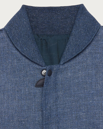 Light Bomber with Leather Details, Soladite Blue, hi-res