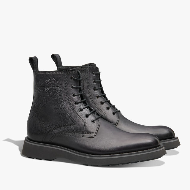 Alessio Scritto Leather Boot, NERO GRIGIO, hi-res 2