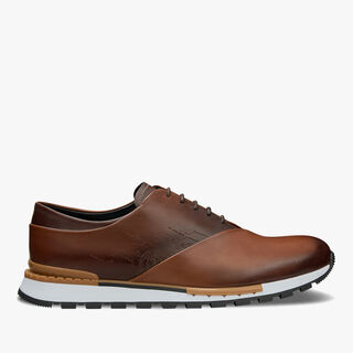 Fast Track Scritto Leather Sneaker, CACAO INTENSO, hi-res