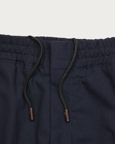 Fast Track Jogpants with Leather Zip-puller, Marine, hi-res