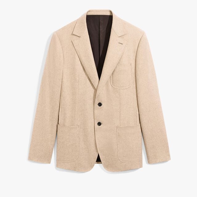 Cashmere Stretch Travel Jacket, WARM BEIGE, hi-res 1