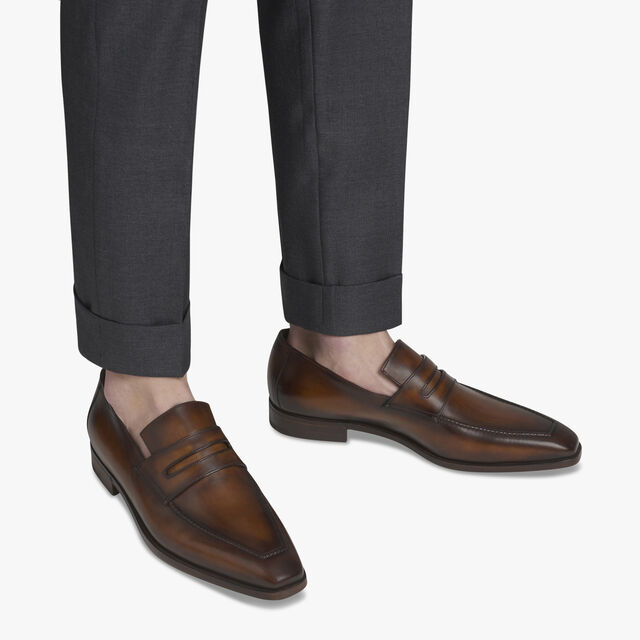 Andy Demesure Leather Loafer, CACAO, hi-res