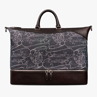 Viaggio Jacquard Denim Scritto Travel Bag, INDIGO DENIM, hi-res