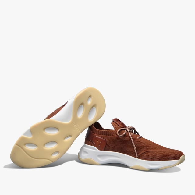 Shadow Cashemere And Lagoon Calf Sneaker , TOFFEE, hi-res 4