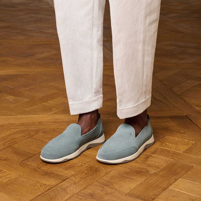 Echappée Suede Calf Loafer, LIGHT BLUE, hi-res 2