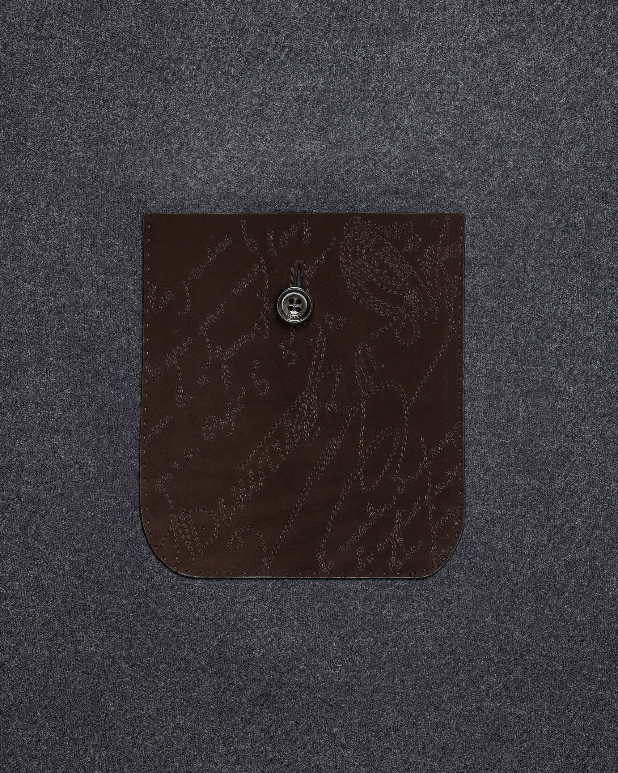 Jersey Jacket with Leather Details, Dark Grey Melange, Image 4