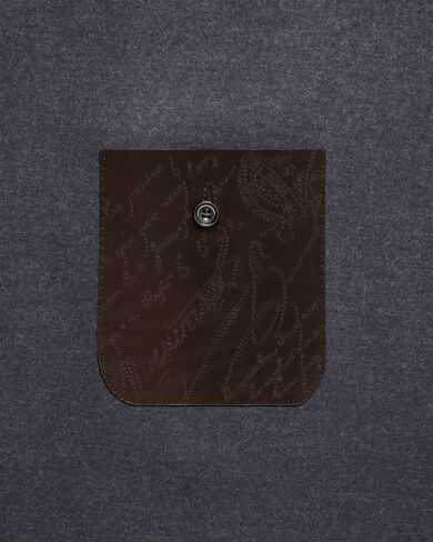 Jersey Jacket with Leather Details, Dark Grey Melange, hi-res