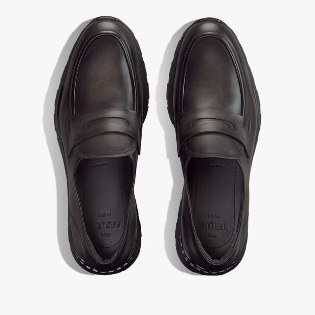 Fast Track Venezia Calf Leather Sneaker, NERO GRIGIO, hi-res 3