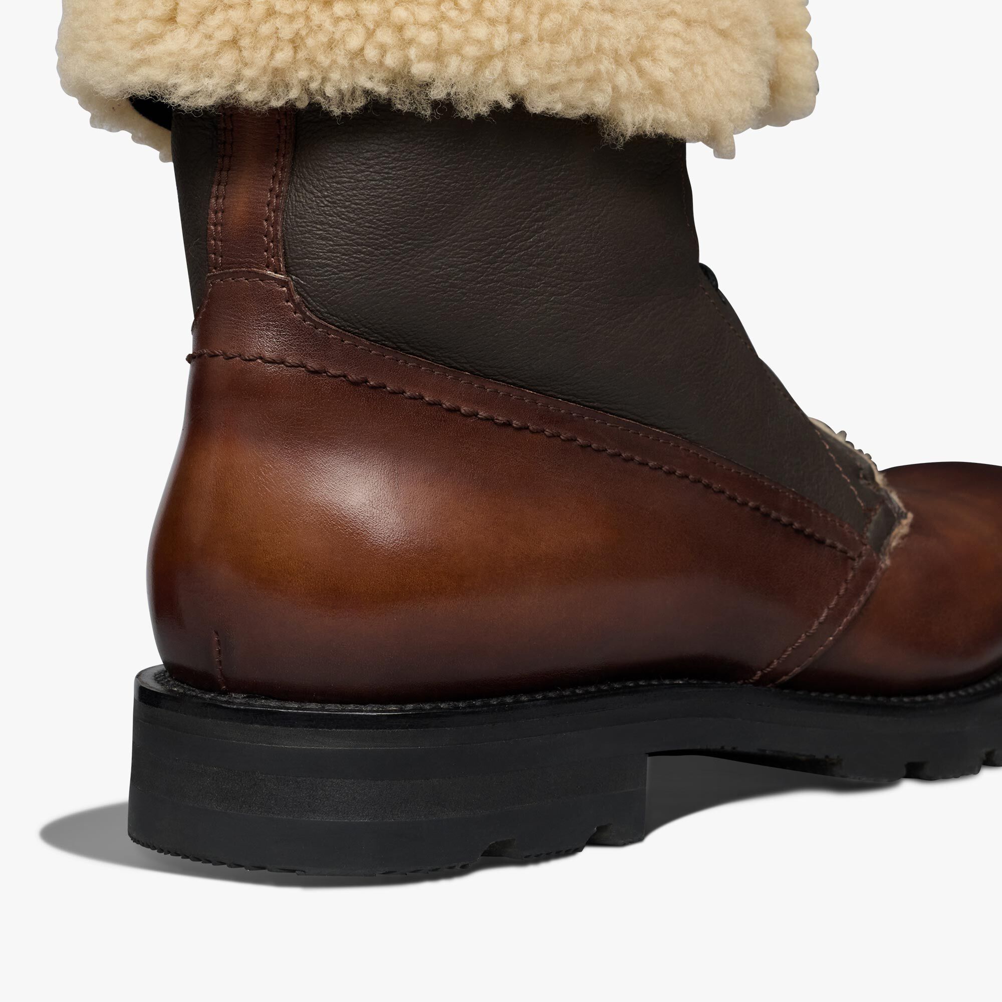 Mens shearling boots sales