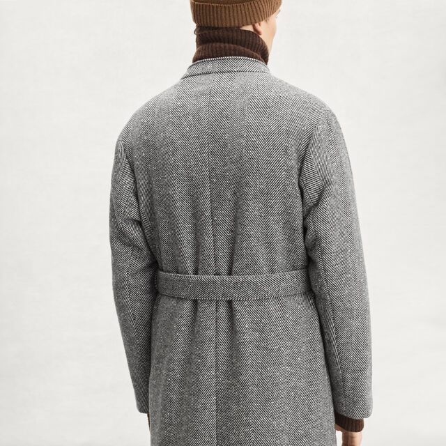 ヘリンボーン フォレスティエール コート, GREY MELANGE, hi-res 3