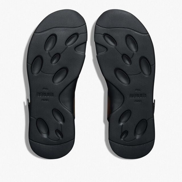 Shadow Leather Sandal, BLACK + CACAO INTENSO, hi-res 4