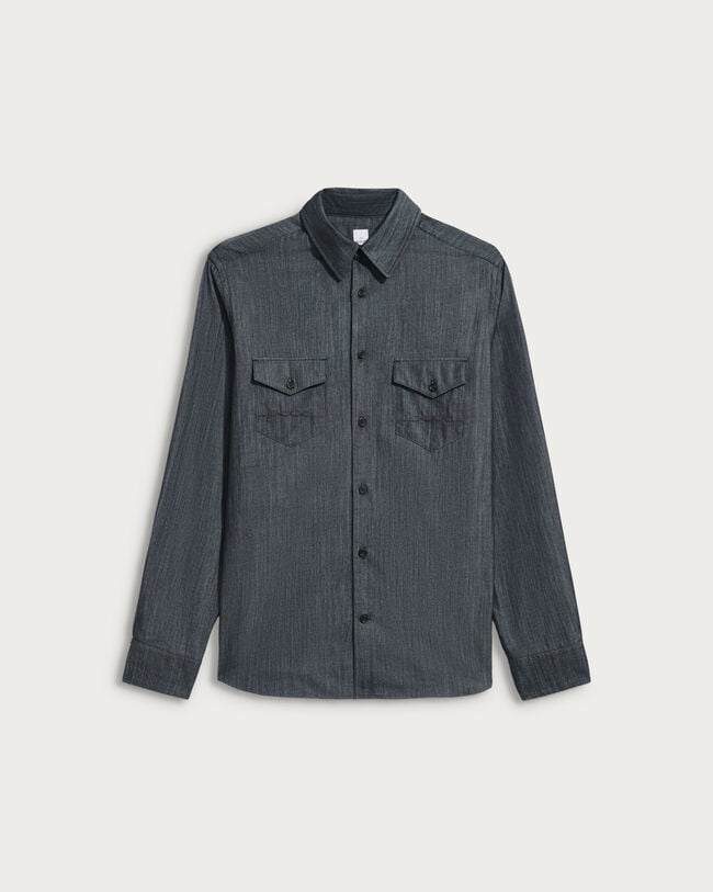 Denim Shirt, Indigo, hi-res