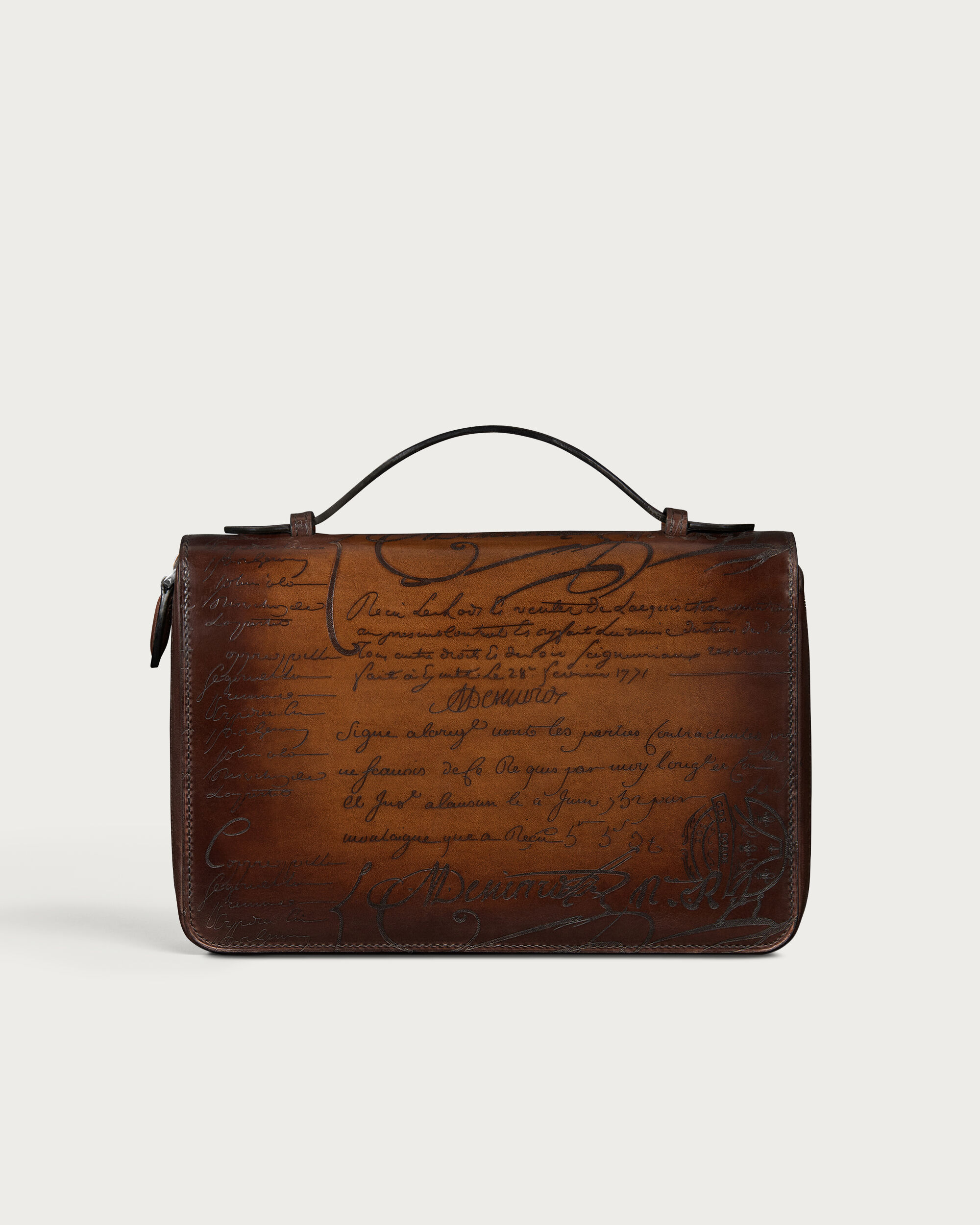 Itauba Wide Zipped Pouch, Cacao Intenso, hi-res