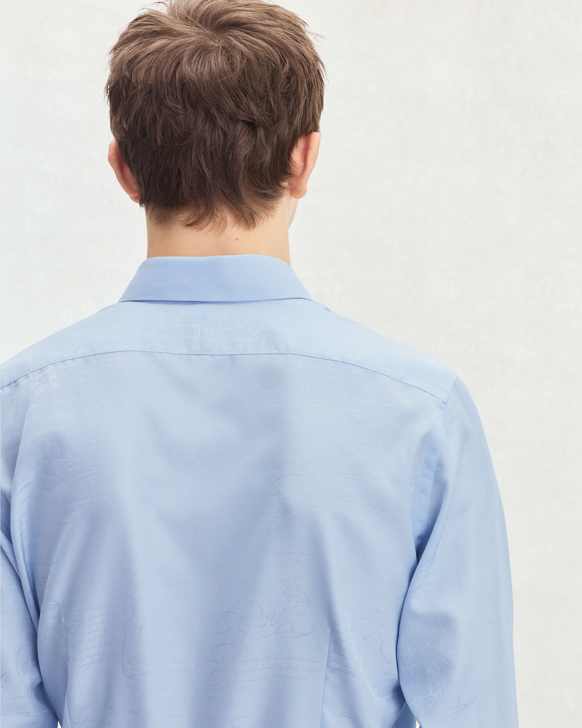 Chemise Andy Motif Scritto, Sky Blue, hi-res