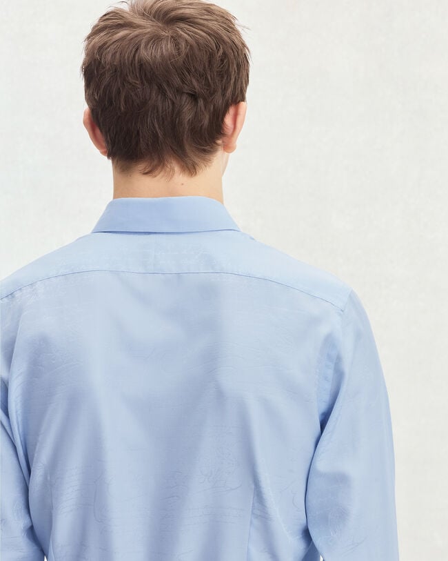 Chemise Andy Motif Scritto, Sky Blue, hi-res