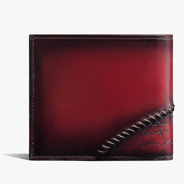 Makore Scritto Leather Compact Wallet, SAINT EMILION, hi-res 2