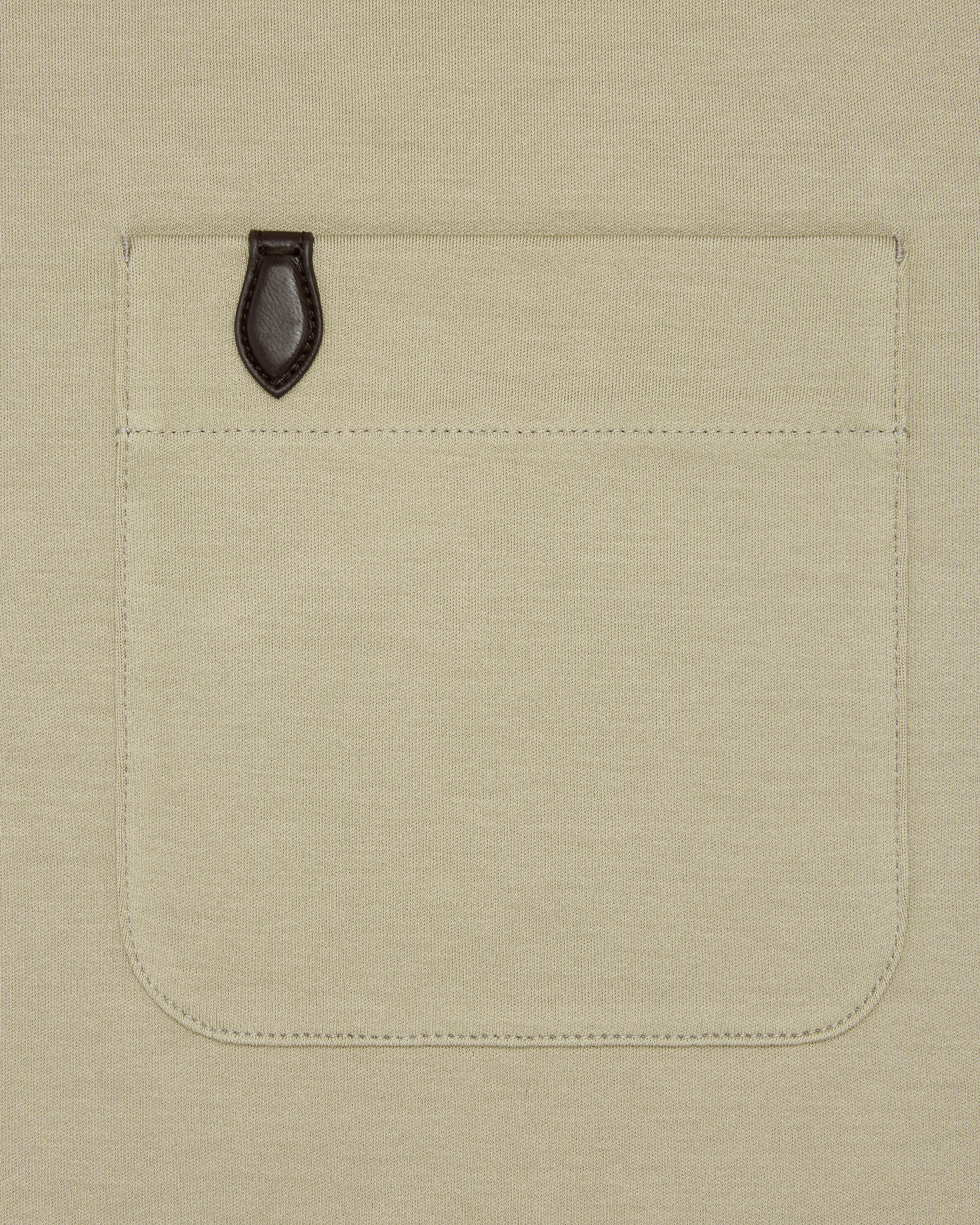 Pocket T-shirt with Leather Detail, Salvia, Image 1