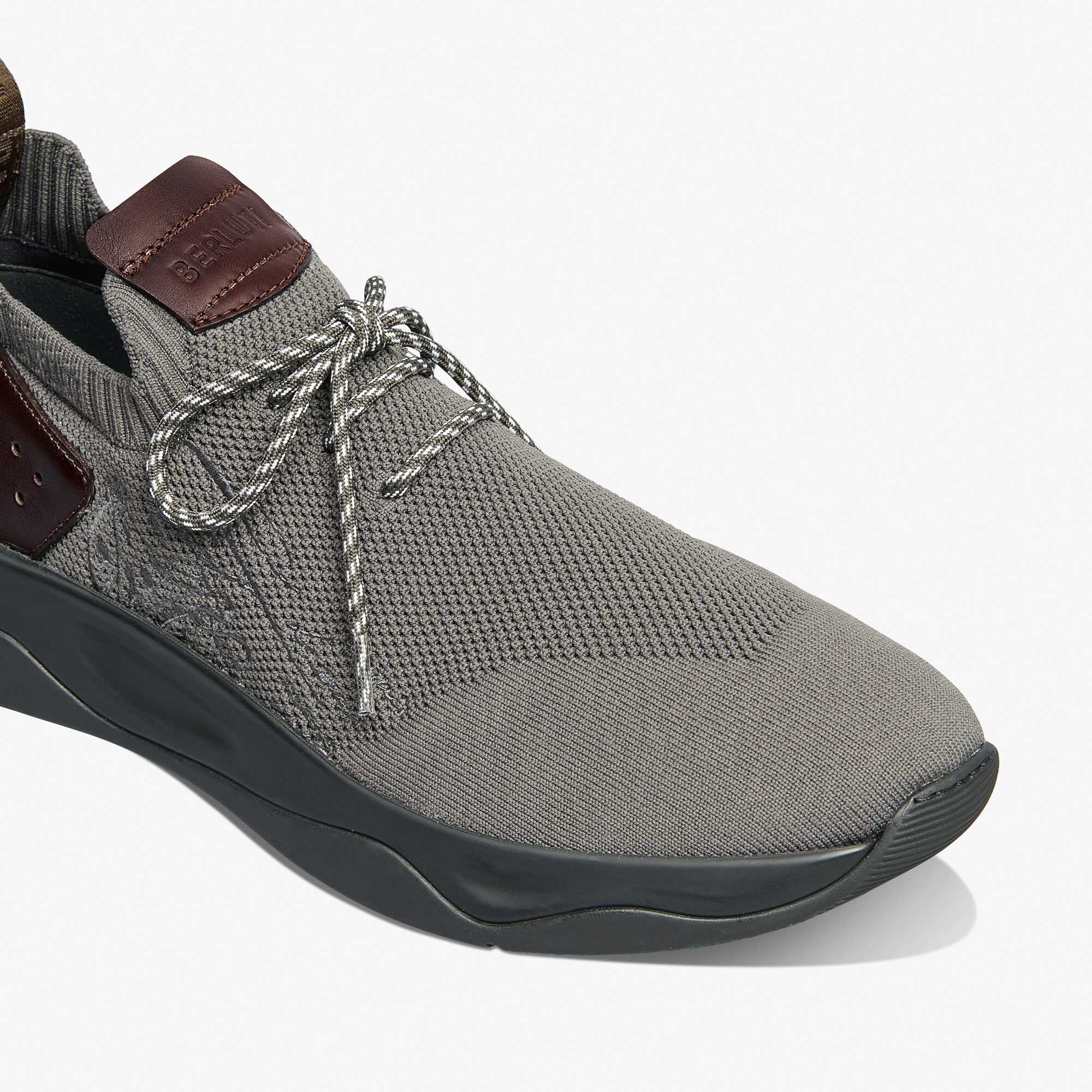 Shadow Knit And Calf Leather Sneaker | Berluti US