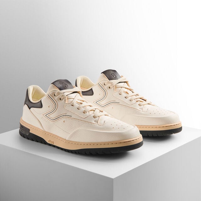 Playoff Deer Leather Sneaker, WHITE, hi-res 9