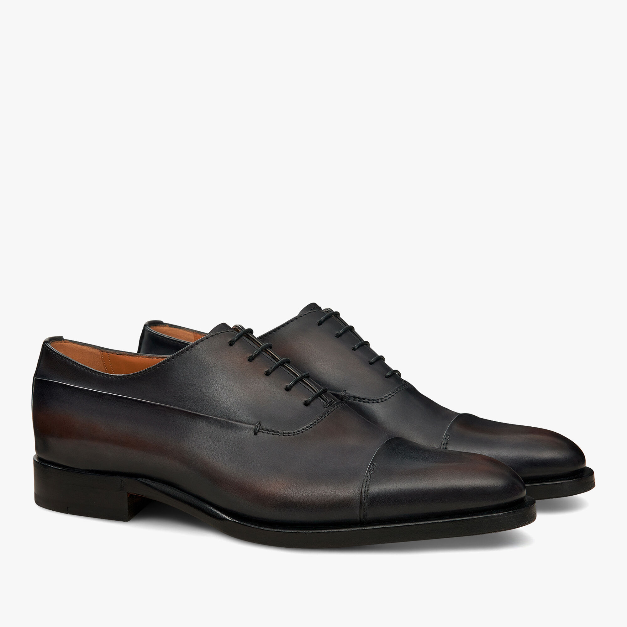 Equilibre Leather Oxford, CHARCOAL BROWN, hi-res 2