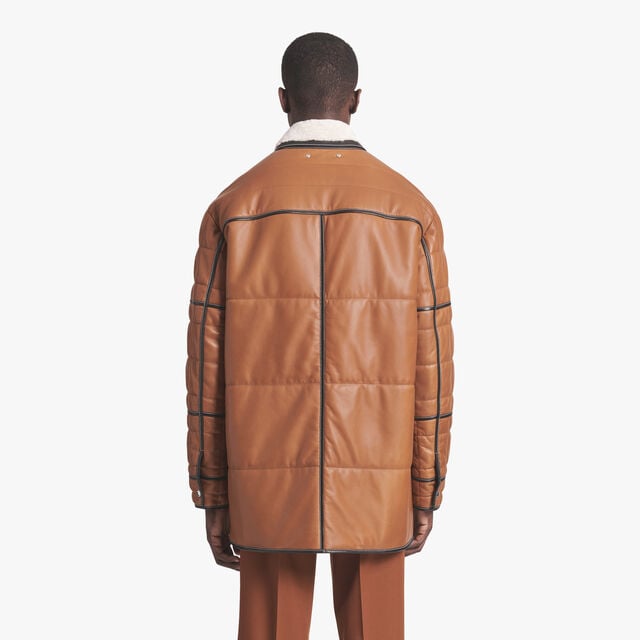Quilted Shearling Coat, TAWNY BROWN, hi-res