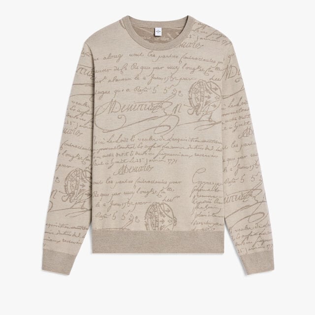 Scritto Wool & Cashmere Crewneck, WOOLLY BEIGE, hi-res 1