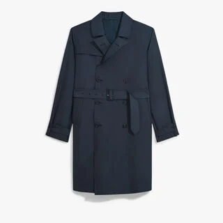 Technical Silk Light Trench, COLD NIGHT BLUE, hi-res