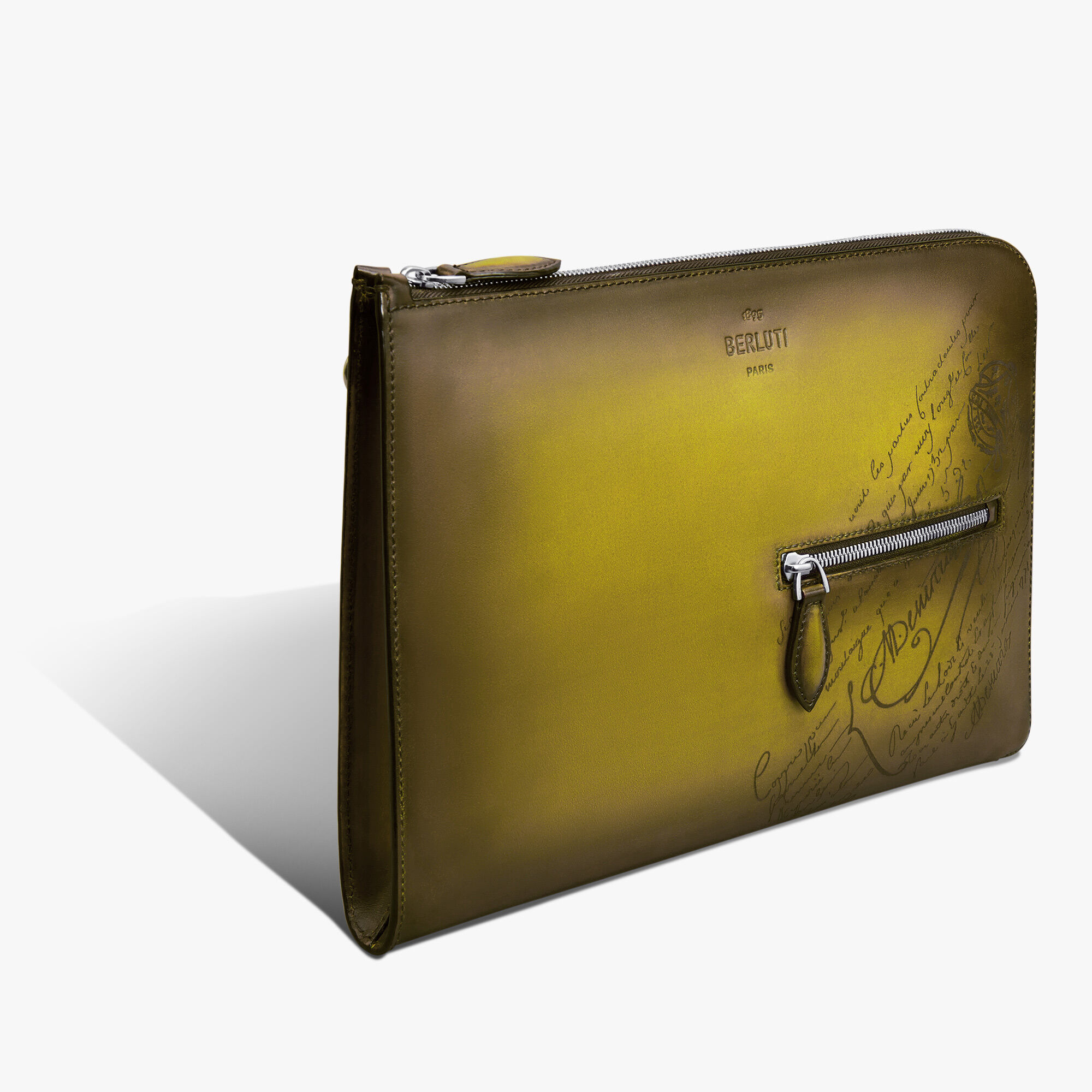 Nino Tgm Scritto Leather Clutch Berluti GB