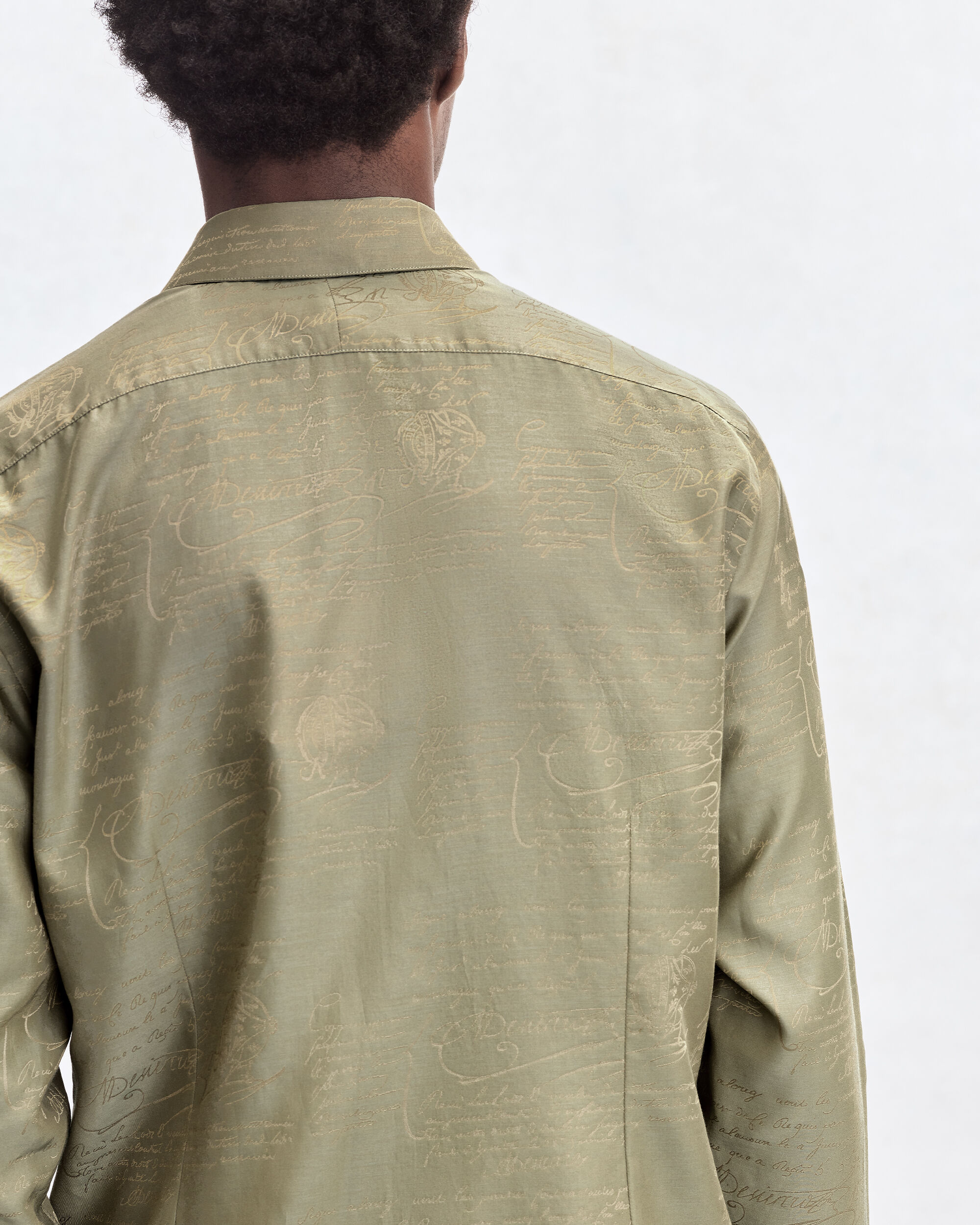 Andy Scritto Pattern Shirt, Salvia, hi-res