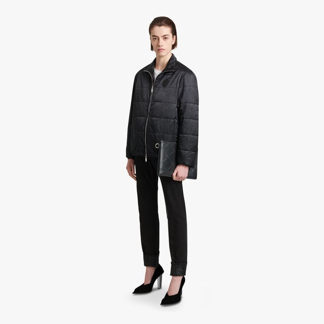Nylon Scritto Quilted Jacket, NOIR, hi-res