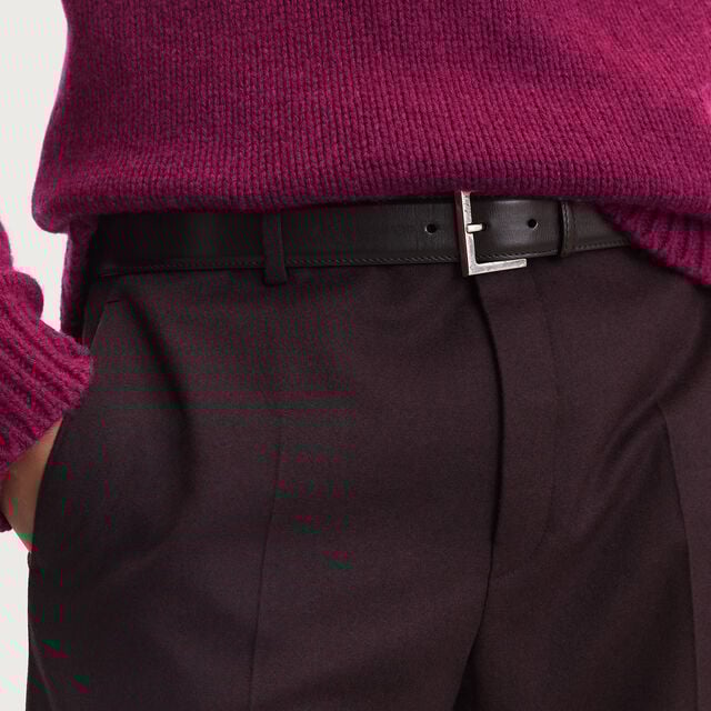 Leather Braiding Turtleneck, PURPLE FUSHIA, hi-res 5