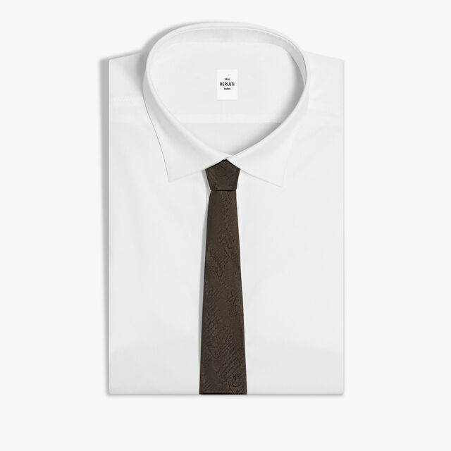 Classic Scritto Tie, SIGNATURE BROWN, hi-res 2