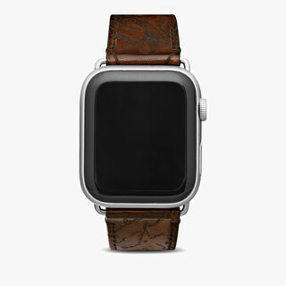 Apple Watch Bracelet Scritto Leather, CACAO INTENSO, hi-res