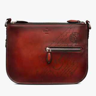 Nino Duo Scritto Leather Messenger, TERRA DI SIENNA, hi-res