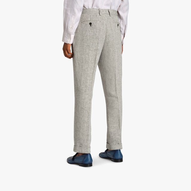 Linen Formal Trousers, LINEN / LIQUORICE, hi-res 3