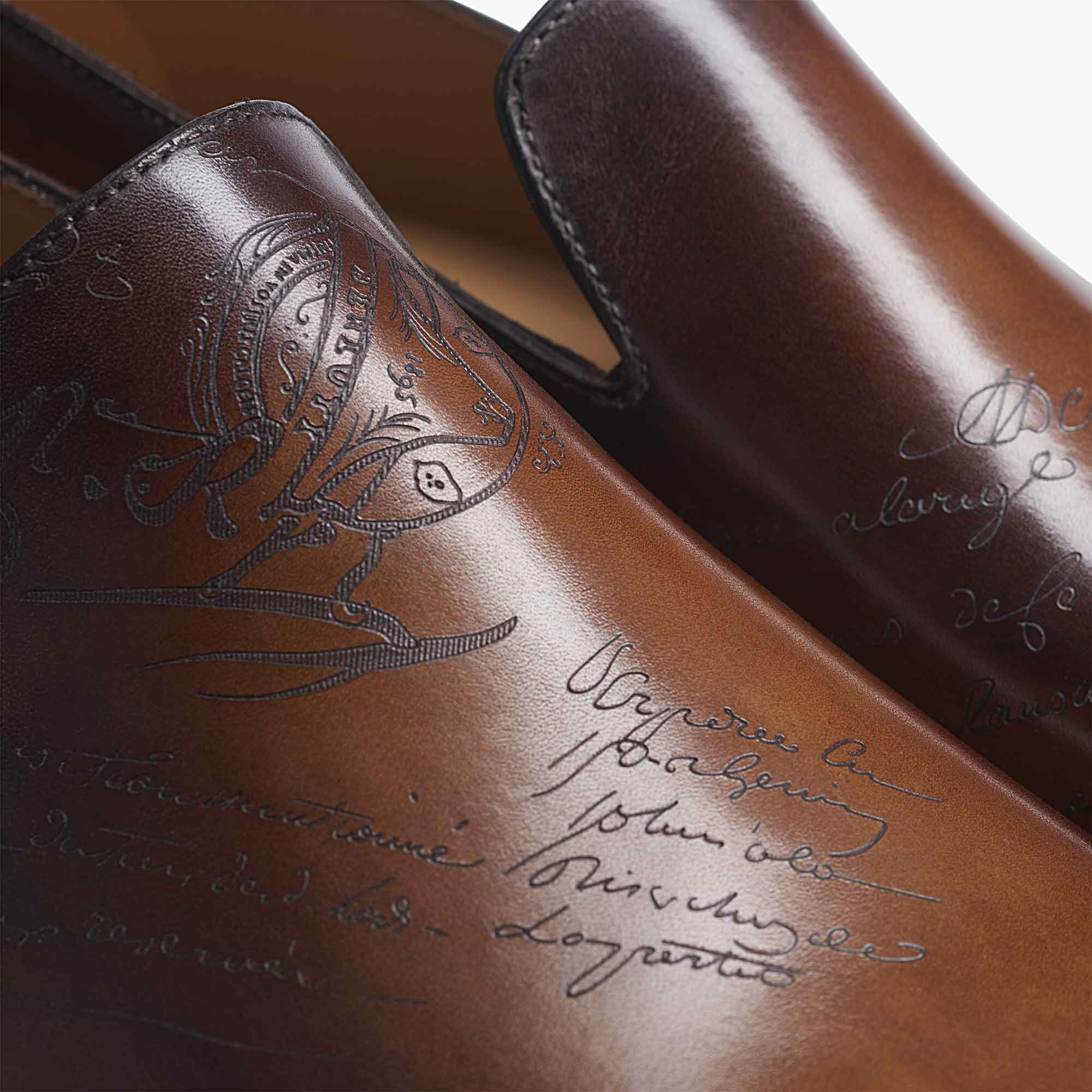 Cursive Galet Scritto Leather Loafer, TOBACCO BIS, hi-res 6